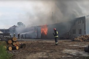 Pożar tartaku w Smulsku