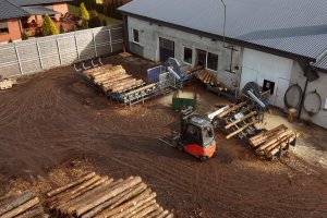 Linia do produkcji elementów palet firmy AMIX Wieczorek