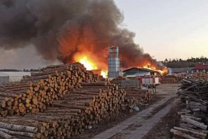 Ogromne zniszczenia po pożarze w firmie Drewland - trwa zbiórka w celu uratowania firmy