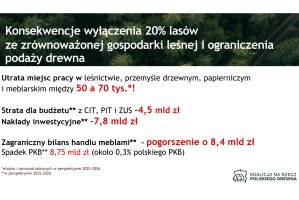 Działania MKiŚ mogą doprowadzić do utraty 70 tys. miejsc pracy w branży leśno-drzewnej