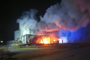 Spłonął magazyn w Dobrym Mieście