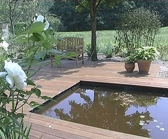 Podest wykonany z thermowood<br>fot.Houthandel Marijnissen