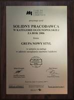 Nowy Styl 'Solidnym Pracodawcą'