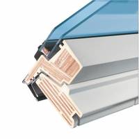 Przekrój przez okno dachowe Velux GGU