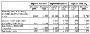 Wyniki poszczególnych segmentów Grupy Paged [mln zł]