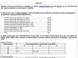 Pomóż ustalić ceny drewna na 2009r.