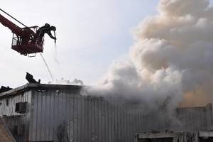 Pożar suszarni w Płoskini