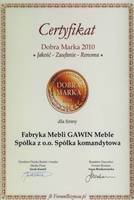 Fabryka Mebli \"Gawin\" wygrywa marką