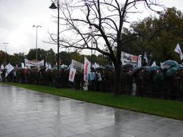 Manifestacja leśników przed URM w Warszawie 29.09.2010r.