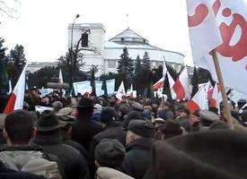 Leśnicy protestowali przed Sejmem