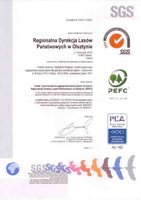 RDLP w Olsztynie z certyfikatem PEFC
