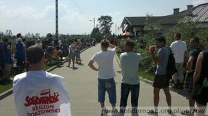 Protest pracowników Steinpol Central Services w Witnicy