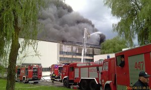 Pożar w fabryce Nowy Styl w Jaśle