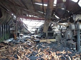 Pożar w zakładzie produkcyjnym Hjort Knudsen