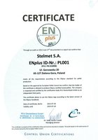 Certyfikat ENplus dla pelletu Olimp