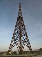 Drewniana wieża radiostacji w Gliwicach