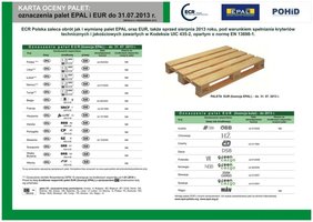 Karta oceny palet EPAL i EUR zieona str. 2 - Cechy prawidłowej europalety 