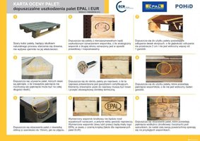 Karta oceny palet EPAL i EUR żółta - Uszkodzenia dopuszczalne
