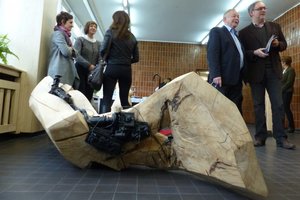 Wernisaż wystawy na  Wydziale Technologii Drewna