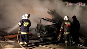 Pożar tartaku w Owczarach