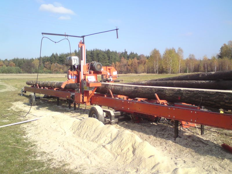 Tartak, Trak Wood-Mizer, Cięcie, Przecieranie Drewna