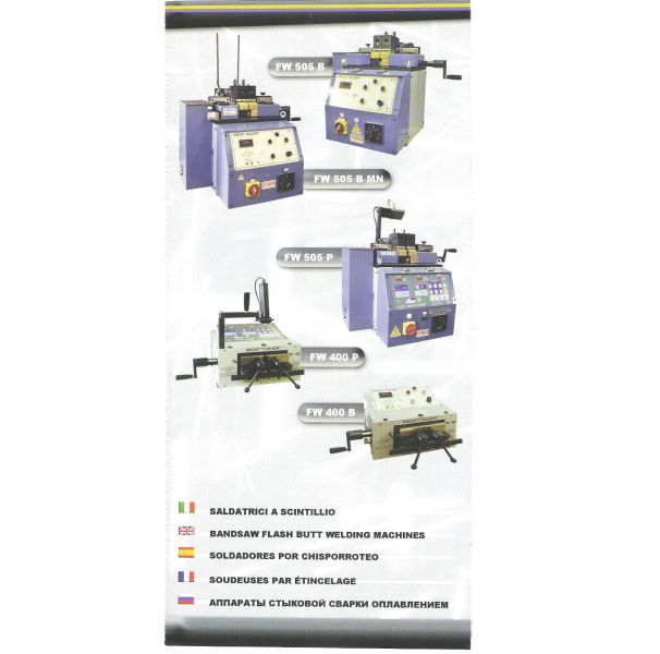 Profesjonalne zgrzewarki iskrowe do pił taśmowych.Typy FW-505B oraz FW-505 P