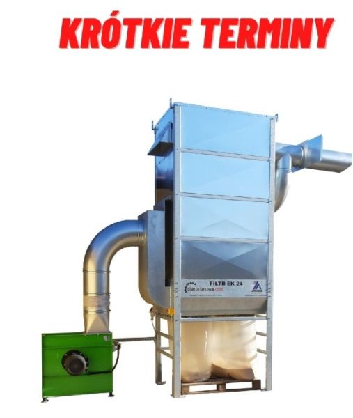 Filtr EK-24/Odciąg trocin 9000m³/h (zabud.) worki tekstylne w cenie 60516,00 zł brutto