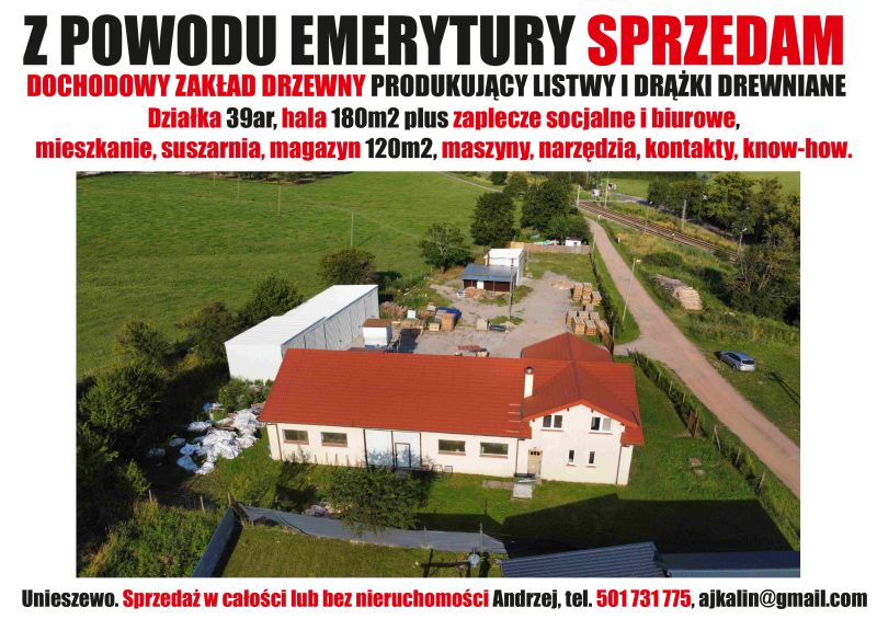 Zakład produkcyjny drążków i listew drewnianych