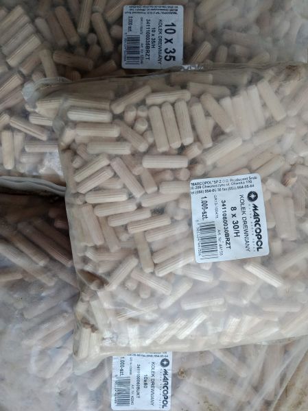 Kołki drewniane 8x30 10x35, 10x45, 10x60/cena za tysiąc sztuk