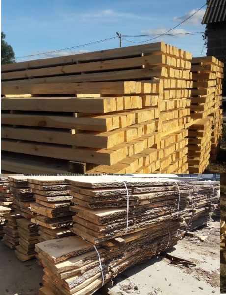 Kantówka sosnowa 75 x 75 x 2500  / i  Tarcica jesion n/o 55mm 