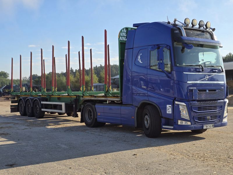  Volvo fh 2017 plus naczepa mhs zestaw do transportu dłużycy