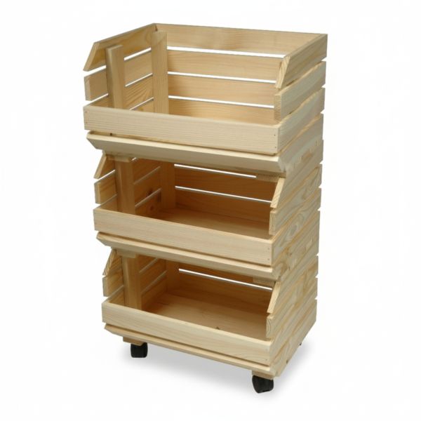 Zlecę stałą produkcję regałów drewnianych na owoce/warzywa (1500-2000 kpl./rok) – zestaw do samodzielnego montażu