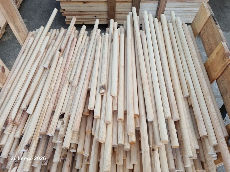 Drążki sosnowe gładkie fi 30 mm suche